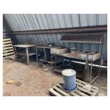 (3) Steel Work Tables