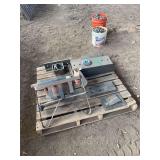 Pallet Steel, (2) Buckets of Lead