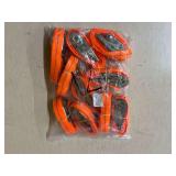 (10) Orange Ratchet Tie Down Straps