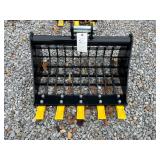 Skid Steer Rock Bucket Attachment