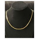 16" 2 mm Herringbone chain 14 kt. 3.9 grams