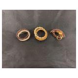 Set of Three Decorative Brooches