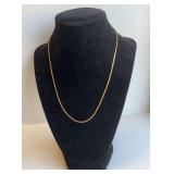 14 Kt yellow gold 18" wheat chain 3.6 grams