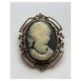 Vintage Cameo Pendant/Brooch 2 1/2" x  2"