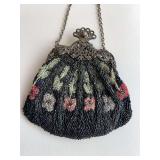 Vintage Floral Beaded Purse