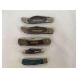 (5) Old Timer Pocket Knives
