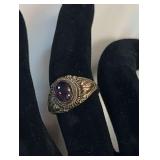 Sterling Ring marked 925 with Amethyst Stone