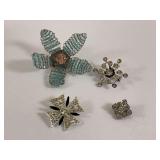 Group of Four Costume Brooches