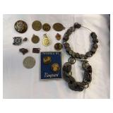 Collection of Medals, Pins, Buttons, and Commemorative Items