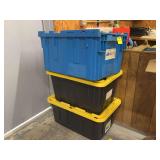 (3) 27 Gallon Storage Totes