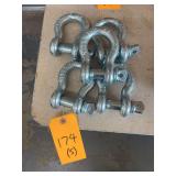 (5) Anchor Shackles 4.75T