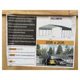 Carport, 20 ft x 20 ft. Gray in Color