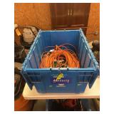 Storage Tote and Extension Cords