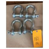 (4) Anchor Shackles 8.5T