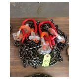 (2) Land Honor 7' Double Legs Lifting Chain Sling