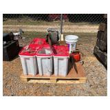(7) Buckets of Used 3/8 Chains,