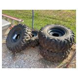Set of UTV Tires, 4 Hole Rim