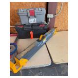 Sawhorse with (2) Tool Boxes, Contents, Sawblade