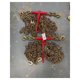 (2) 3/8 Ratchet Binders and (4) 20ft 3/8 Chains
