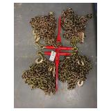 (2) 3/8 Ratchet Binders and (4) 20ft 3/8 Chains