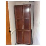 Dark Wood Laminate Storage Cabinet