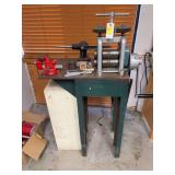 Jeweler's Rolling Mill and J. J. Kagan Ring Sizer on Work Bench with Assorted Tools