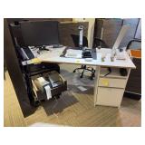 Complete Office Workstation Setup with Desk, Peripherals