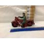 Hubley Cast Iron "Patrol" Toy Motorcycle w/
