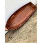 Vintage Wooden Canoe/Rowing Skiff, Canvas