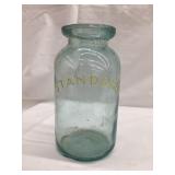 Standard Embossed Wax Seal Quart Fruit Jar, 7"T