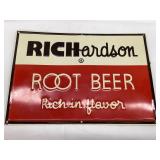 Richardson Root Beer Embossed Tin Sign, 14"L, 9