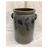 Salt Glazed 4 Gal. Stoneware Jar w/ Cobalt