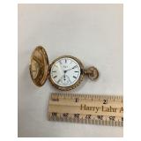 14K Gold Watch Case, Elgin Pocket Watch, Running,