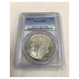 1921 S Morgan Silver Dollar, MS 61