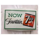 7-Up Adv. Now Fountain Plastic Light, Working,