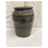 Salt Glazed 2 Gal. Stoneware Storage Jar w/