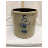 Red Wing Salt Glazed 5 Gal. Crock w/ Cobalt