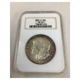 1882 S Morgan Silver Dollar, MS 64