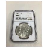 1883 O Morgan Silver Dollar, MS 62