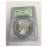 1880 S Morgan Silver Dollar, MS 64