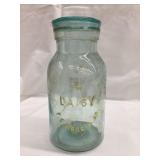 The Daisy Embossed Quart Fruit Jar w/ Glass Lid,