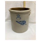 North Star Salt Glazed 3 Gal. Crock w/ Cobalt