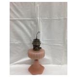 Aladdin Pink B Oil Lamp w/ Aladdin Chimney, 24"T