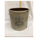 Monmouth Pottery Salt Glazed 4 Gal. Crock w/