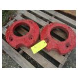 (2) Front Axle Weights, 18" Diameter