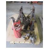Pallet of Chain Hoists, Jack Stands