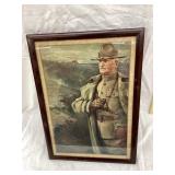 1918 US Military General Framed Print, Frame is