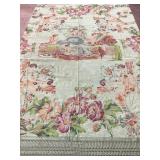 Victorian Bed Cover w/ Cherubs, Stains, 84"x94"