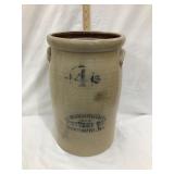 Monmouth Pottery 4 Gal. Salt Glazed Churn w/