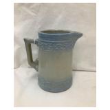 Red Wing Cherry Band Stoneware Pitcher, Rim Nicks,